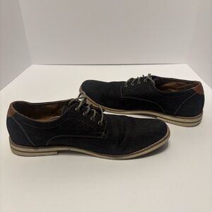 Sonoma Mens Casual Boat Deck Memory Foam Oxford Denim Lace Up Shoes Size 13
